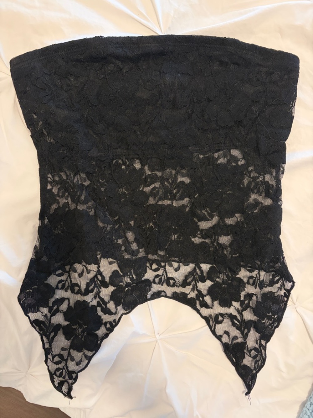 Urban Outfitters Black Lace Strapless Top